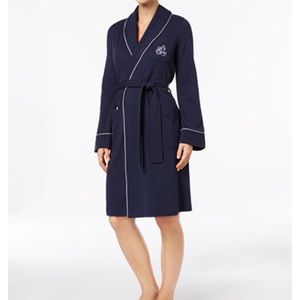 Ralph Lauren Quilted Shawl Collar Short Robe